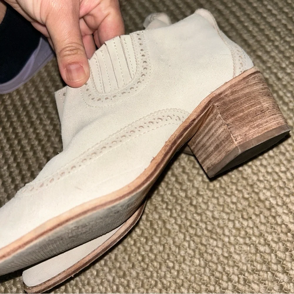 Madewell Cream Ankle Booties - Picture 3 of 6